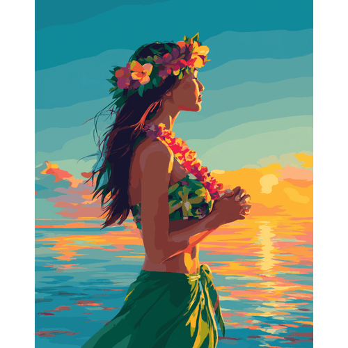 Danseuse de Hula - Peinture par numéro Maison Artsen