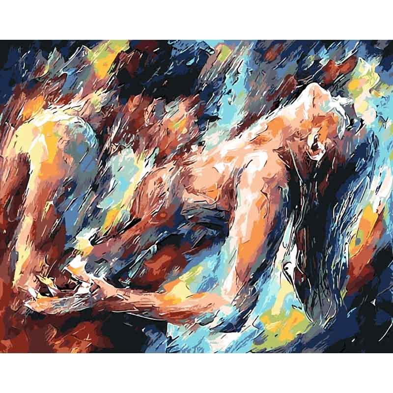 Deux Amoureux - Tableau peinture par numéro