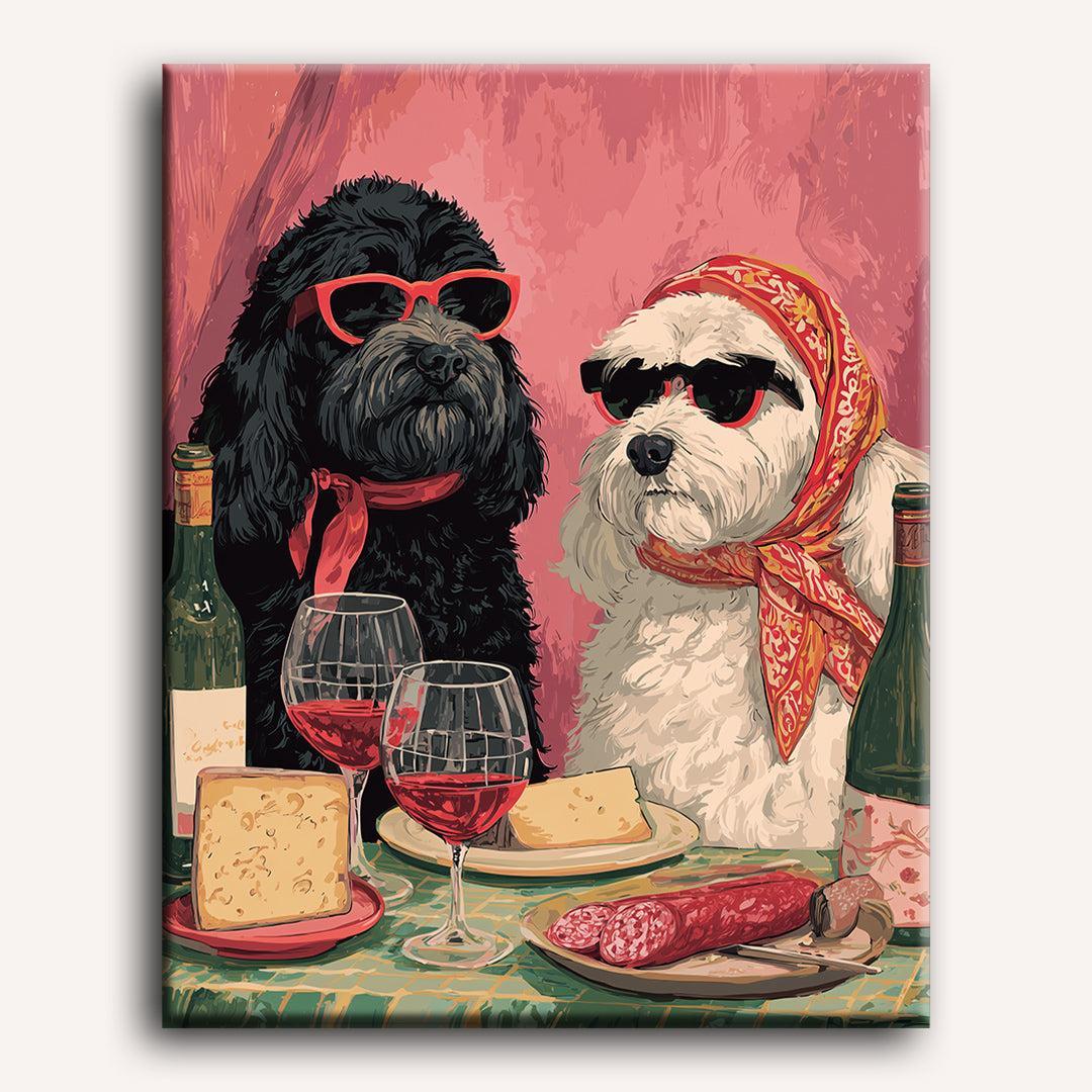 Chiens Stylisés - Peinture par numéro Maison Artsen