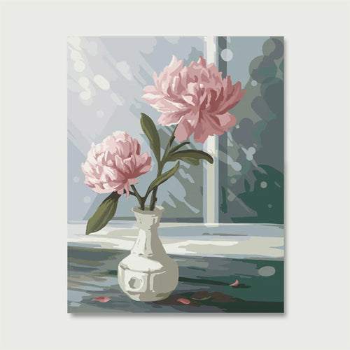 Fleur en Verre - Peinture par numéro Maison Artsen