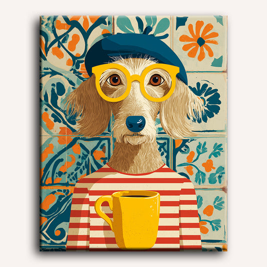 Chien à la Parisienne - Peinture par numéro Maison Artsen