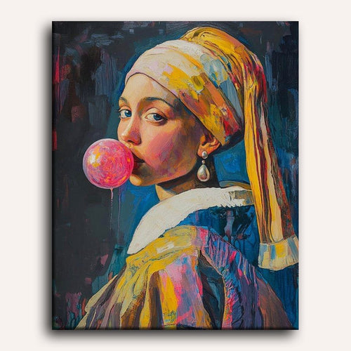 Fille à la Perle Rose - Peinture par numéro Maison Artsen