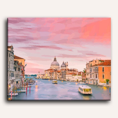 Peinture par numéro adulte Grand Canal de Venise, toile tendue 30×40 cm — Maison Artsen