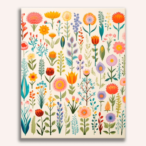 Peinture par numéro Collection de fleurs - Maison Artsen