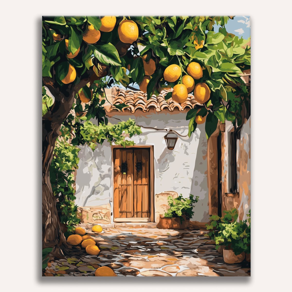 Peinture par numéro Jardin de citrons - Maison Artsen