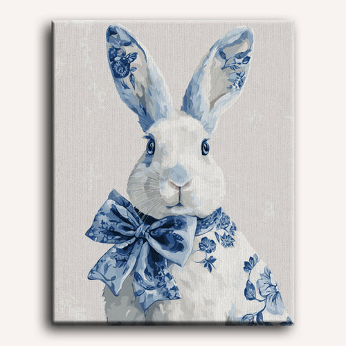 Peinture par numéro Lapin de Delft - Toile sur châssis - Maison Artsen