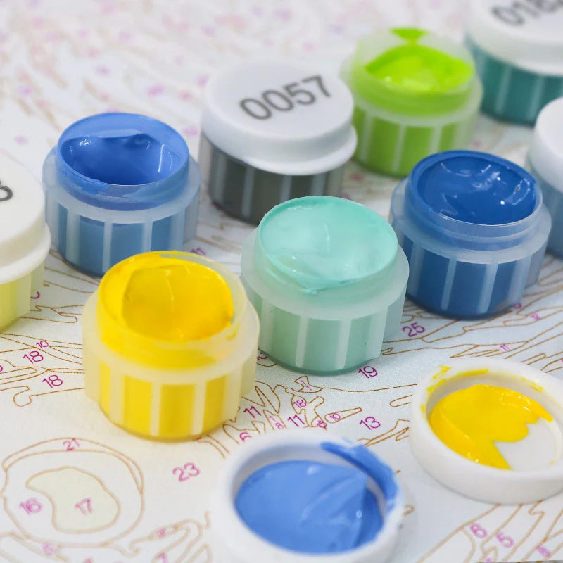 Peinture par numéro – Pots de peinture numérotés – Maison Artsen