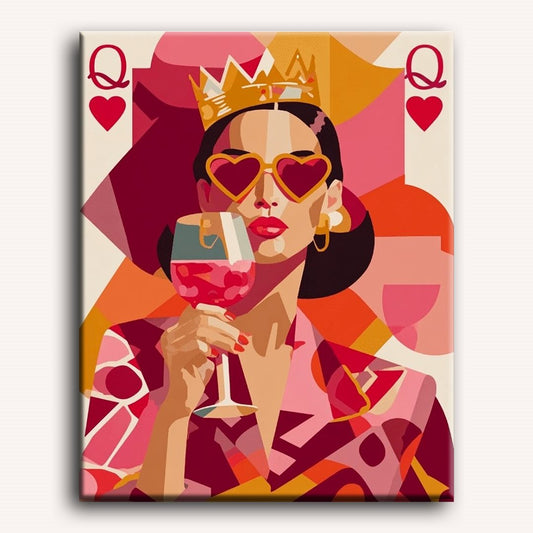Peinture par numéro La reine pop art - Toile sur châssis - Maison Artsen