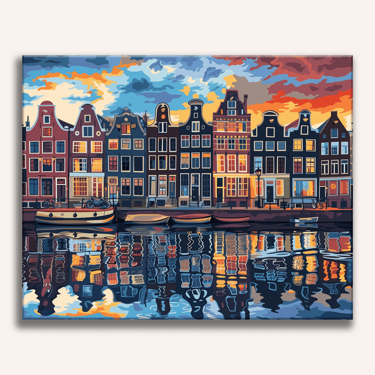 Peinture par numéro Simplicité d'Amsterdam - Maison Artsen