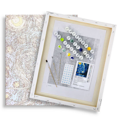 Toile tendue sur châssis en bois - Peinture par numéro Maison Artsen