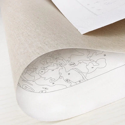 Peinture par numéro – Toile en lin roulée numérotée – Maison Artsen
