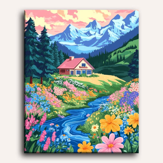 Maison Colorée - Peinture par numéro Maison Artsen