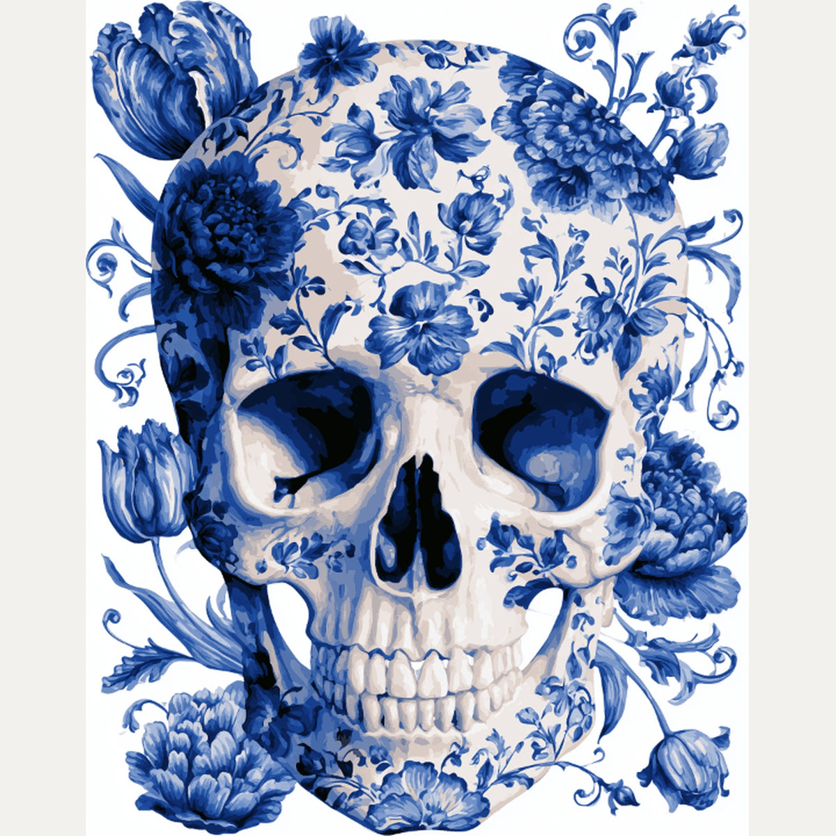 Peinture par numéro adulte Memento de Delft, visuel complet du design — Maison Artsen