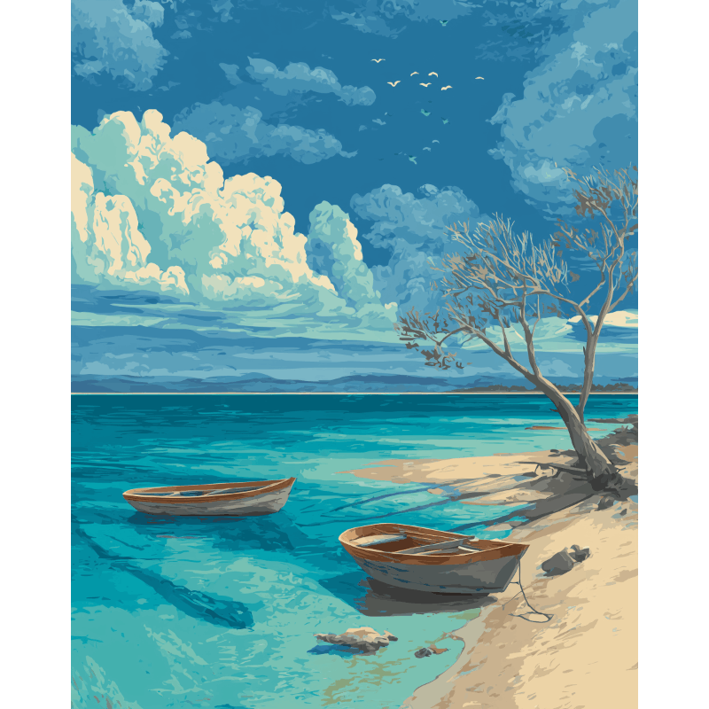 Nuances de Bleu - Peinture par numéro Maison Artsen
