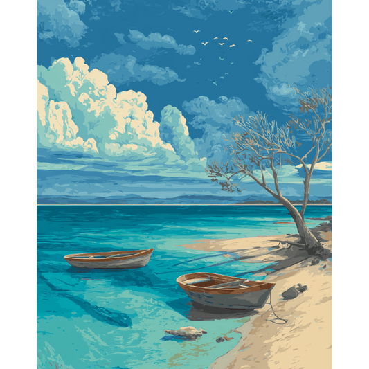 Nuances de Bleu - Peinture par numéro Maison Artsen