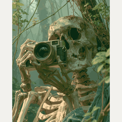 Peinture par numéro adulte Photographe Oublié, visuel complet du design — Maison Artsen