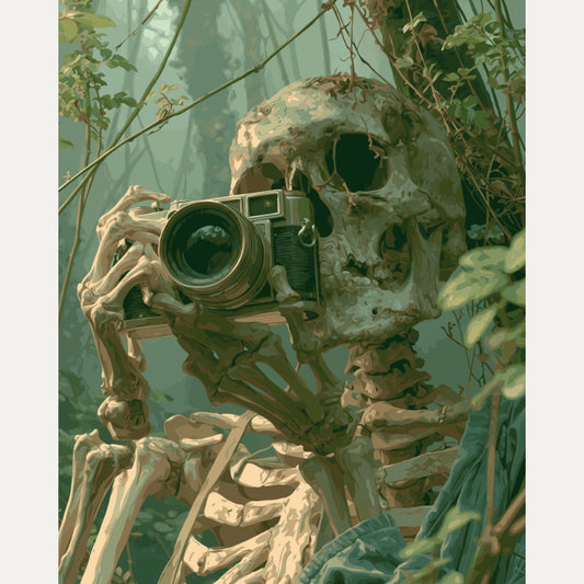 Peinture par numéro adulte Photographe Oublié, visuel complet du design — Maison Artsen