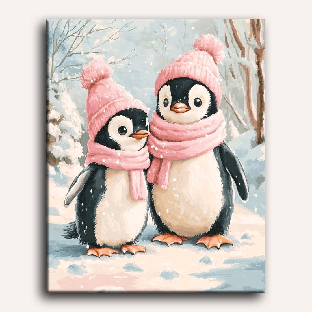 Pingouins Glacés - Peinture par numéro Maison Artsen