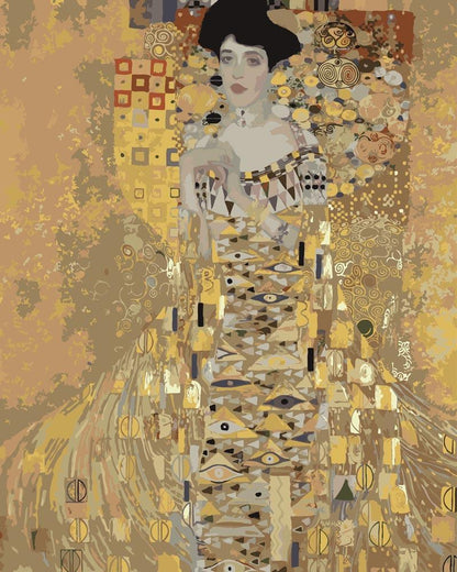 Portrait Doré Klimt - Tableau peinture par numéro
