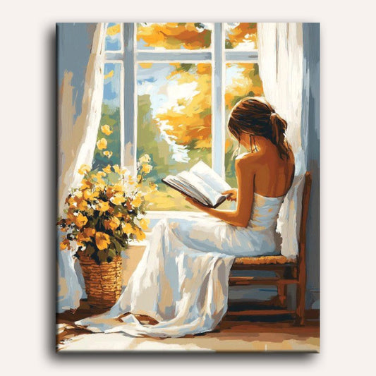 Lecture à la Fenêtre - Peinture par numéro Maison Artsen