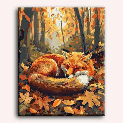 Renard Endormi - Peinture par numéro Maison Artsen