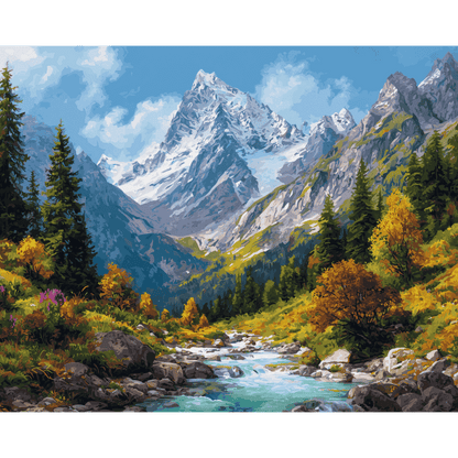 Source de la Nature - Tableau peinture par numéro