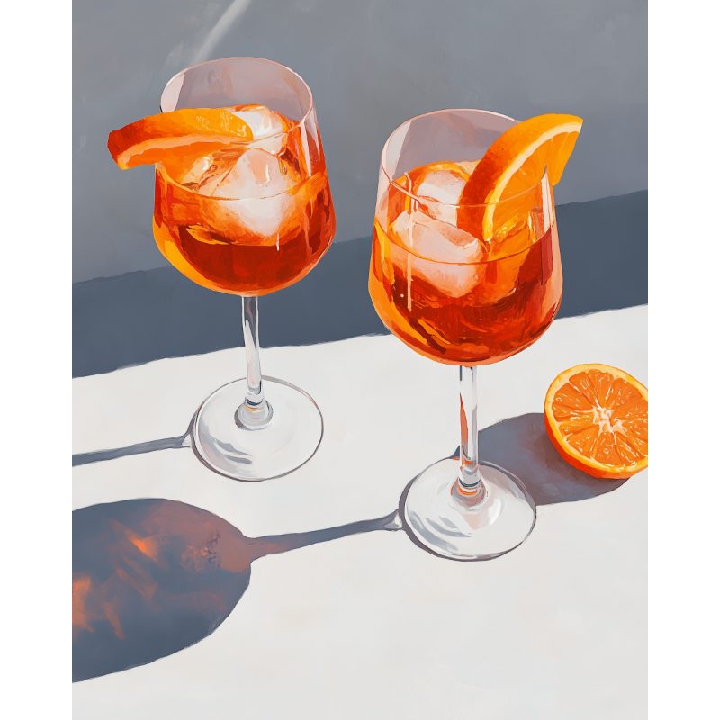 Cocktails d'Été - Tableau peinture par numéro