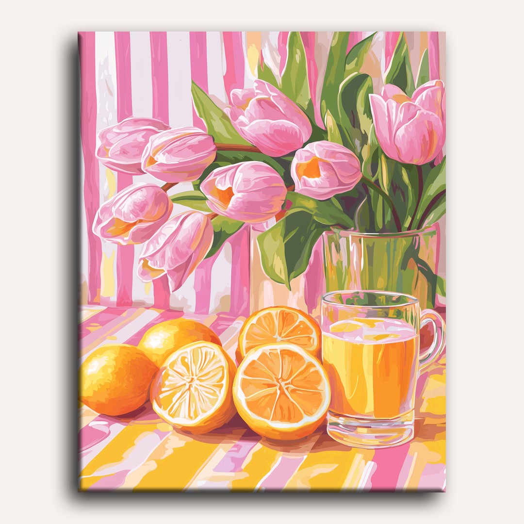 Tulipes Éclatantes - Peinture par numéro Maison Artsen