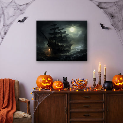 Tableau peinture par numéro Vaisseau Fantôme accroché dans un intérieur décoré, Maison Artsen