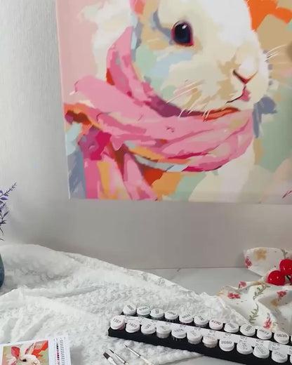 Lapin Pastel | Peinture par numéro 30×40 cm