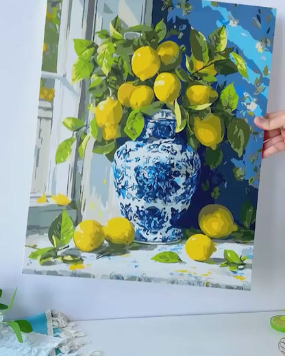 Bouquet de Citrons | Peinture par numéro 30×40 cm