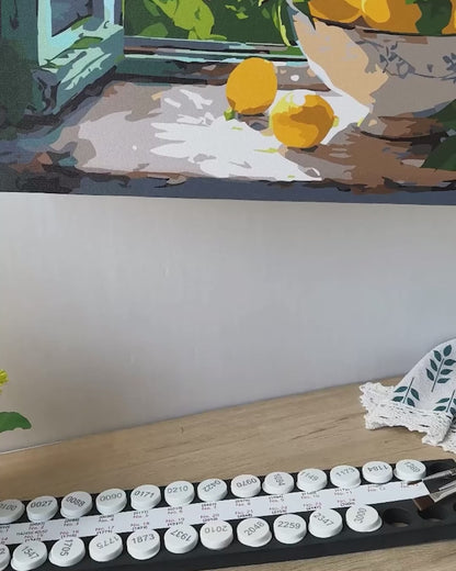 Citronnier avec vue | Peinture par numéro 30×40 cm
