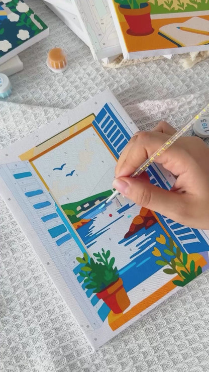 Coffret “Vues sur la mer” - 6 peintures par numéro