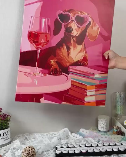 Dachshund Élégant | Peinture par numéro 30×40 cm